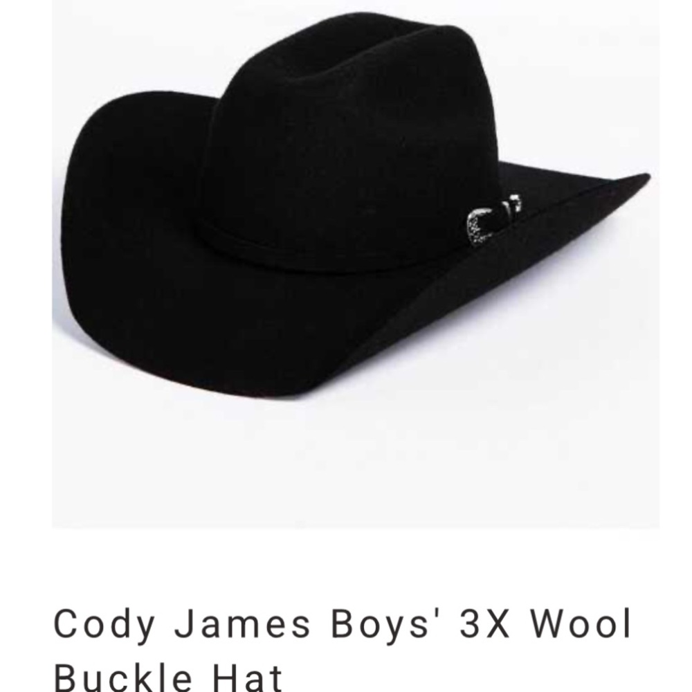 Boot Barn Black Wool Buckle Hat